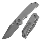 Tenable Fermi Folding Knife Light Sand G10 Handle (3.11'' Grey TiCn Coated 14C28N Blade) Burchtree Designs-T1122A5