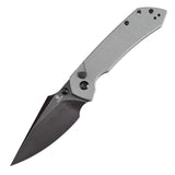 Estimated Released in December Fenrir Button Lock Knife Twill Grey G10 Handle (3.44''14C28N Blade) Greg Schob Design - T1034F5