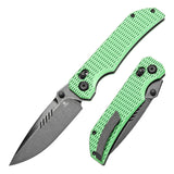 Tenable Eaglestrike St. Patrick's Day Edition Cross Bar Lock Folding Knife Green Anodized Aluminum with Diamond Pattern Handle (3.73'' Blackwash Nitro-V Blade) James Lowe Design-T1095V3