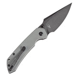 Estimated Released in December Fenrir Button Lock Knife Twill Grey G10 Handle (3.44''14C28N Blade) Greg Schob Design - T1034F5