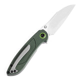 Tenable Prometheus Folding Knife Green Micarta Handle(3.29'' Stonewashed  14C28N Blade)D.O.C.K. Design-T1040A2