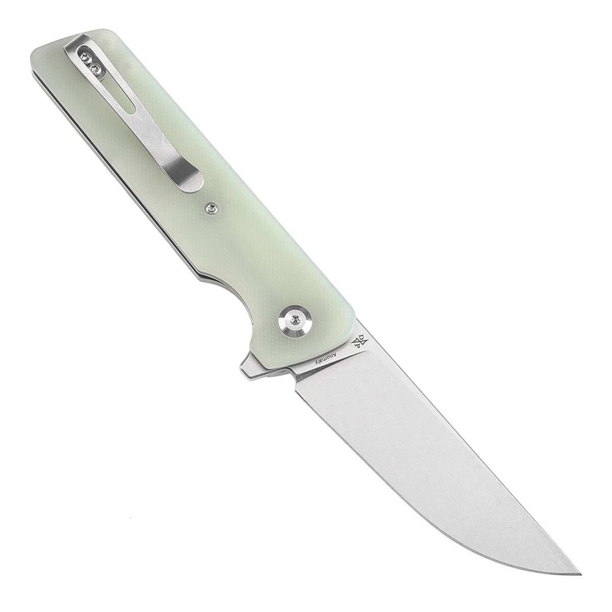 Tenable Anomaly Folding Knife Jade G10 Handle (3.14'' Stonewashed Nitro-V Blade) Pinkerton Knives Design-T2038A4