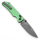 Tenable Eaglestrike St. Patrick's Day Edition Cross Bar Lock Folding Knife Green Anodized Aluminum with Diamond Pattern Handle (3.73'' Blackwash Nitro-V Blade) James Lowe Design-T1095V3