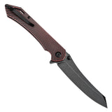 Tenable Colibri Tech Folding Knife Black and Red G10 Handle (4.34'' Blackwash Nitro V Blade) Kmaxrom Design-T1060A1