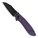 Tenable Prometheus Folding Knife Purple and Black G10 Handle(3.29'' Blackwash 14C28N Blade)D.O.C.K. Design-T1040A4