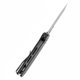 Tenable Shard Cross Bar Lock Black G10 Handle (3.47'' Blackwash 14C28N Blade) Kim Ning Design-T1006V1