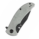 Tenable Rei Folding Knife Green Micarta Handle (3.3" Blackwash 14C28N Blade) Karambit Maker Design--T1061A2