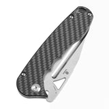 Tenable Bömbur Folding Knife Twill Carbon Fiber Handle (3.53'' Stonewashed D2 Blade) Midgards Messer Design--T1054A3