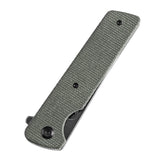 Tenable Anomaly Folding Knife Green Micarta Handle (3.14'' Blackwash Nitro-V Blade) Pinkerton Knives Design-T2038A2