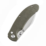 Tenable Nesstreet Folding Knife Green Micarta Handle(3.58'' Satin 14C28N Blade)Karambit Maker Design-T1039F4