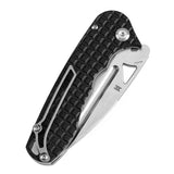 Tenable Bömbur Folding Knife Black G10 with Frag Pattern Handle (3.53'' Stonewashed D2 Blade) Midgards Messer Design--T1054A1