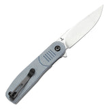 Tenable Einar Folding Knife Blue Micarta Handle (3.13'' Stonewashed Nitro-V Blade) Justin Lundquist Design-T2072A2