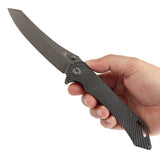 Tenable Colibri Tech Folding Knife Black and Green G10 Handle (4.34'' Gray TiCn Coated Nitro V Blade) Kmaxrom Design-T1060A2