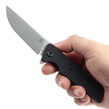 Tenable Anomaly Folding Knife Black G10 Handle (3.14'' Stonewashed Nitro-V Blade) Pinkerton Knives Design-T2038A1